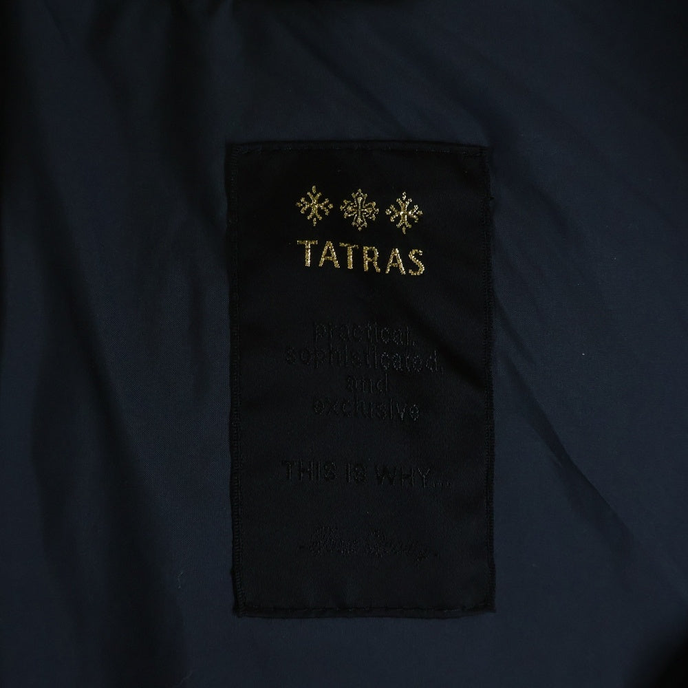 TATRAS(タトラス) チェック柄 フーデッドダウンジャケット グレー MTA-4105B