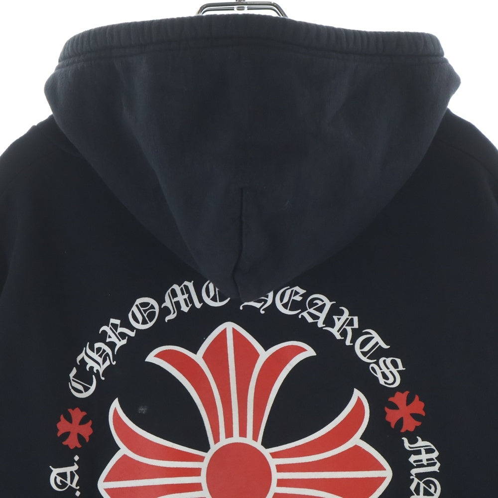 CHROME HEARTS(クロムハーツ) MADE IN HOLLYWOOD PLUS CROSS ZIP UP HOODIE ハリウッド限定 プラス クロス ダガージップアップパーカー フーディー ブラック