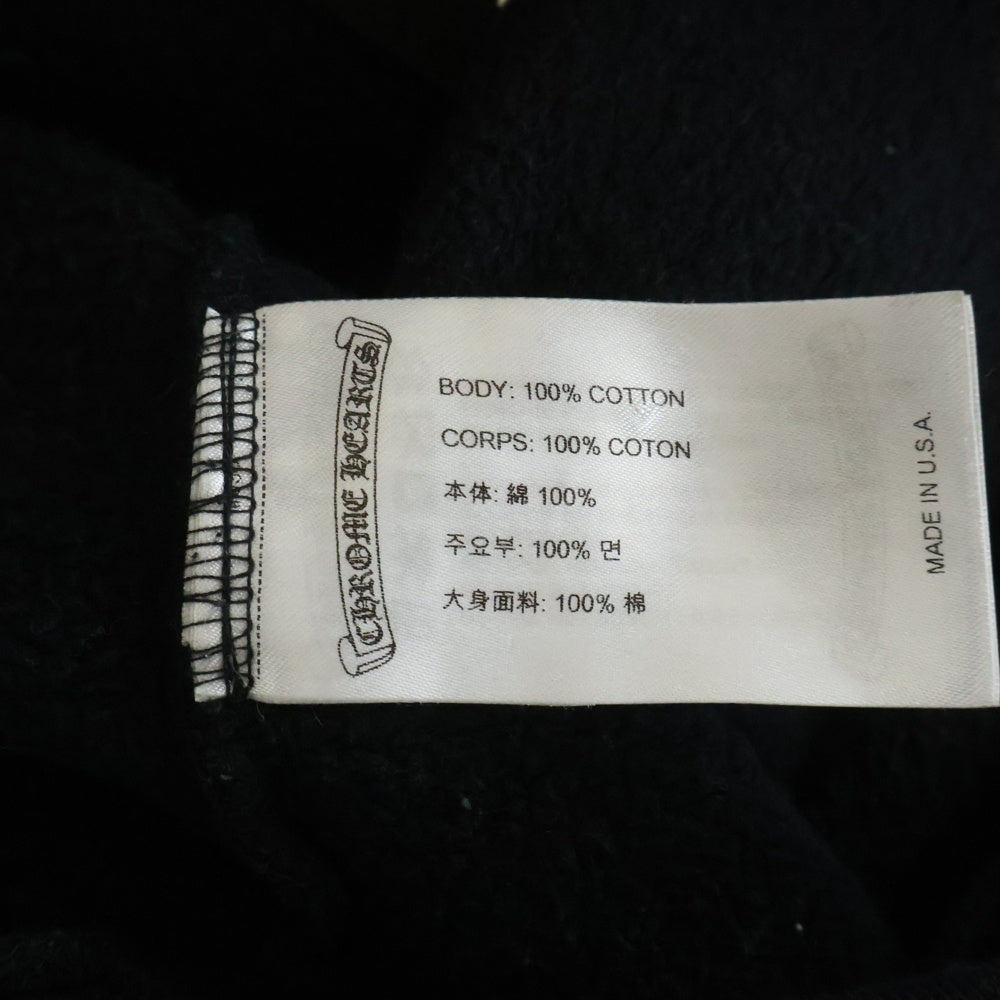 CHROME HEARTS(クロムハーツ) MADE IN HOLLYWOOD PLUS CROSS ZIP UP HOODIE ハリウッド限定 プラス クロス ダガージップアップパーカー フーディー ブラック
