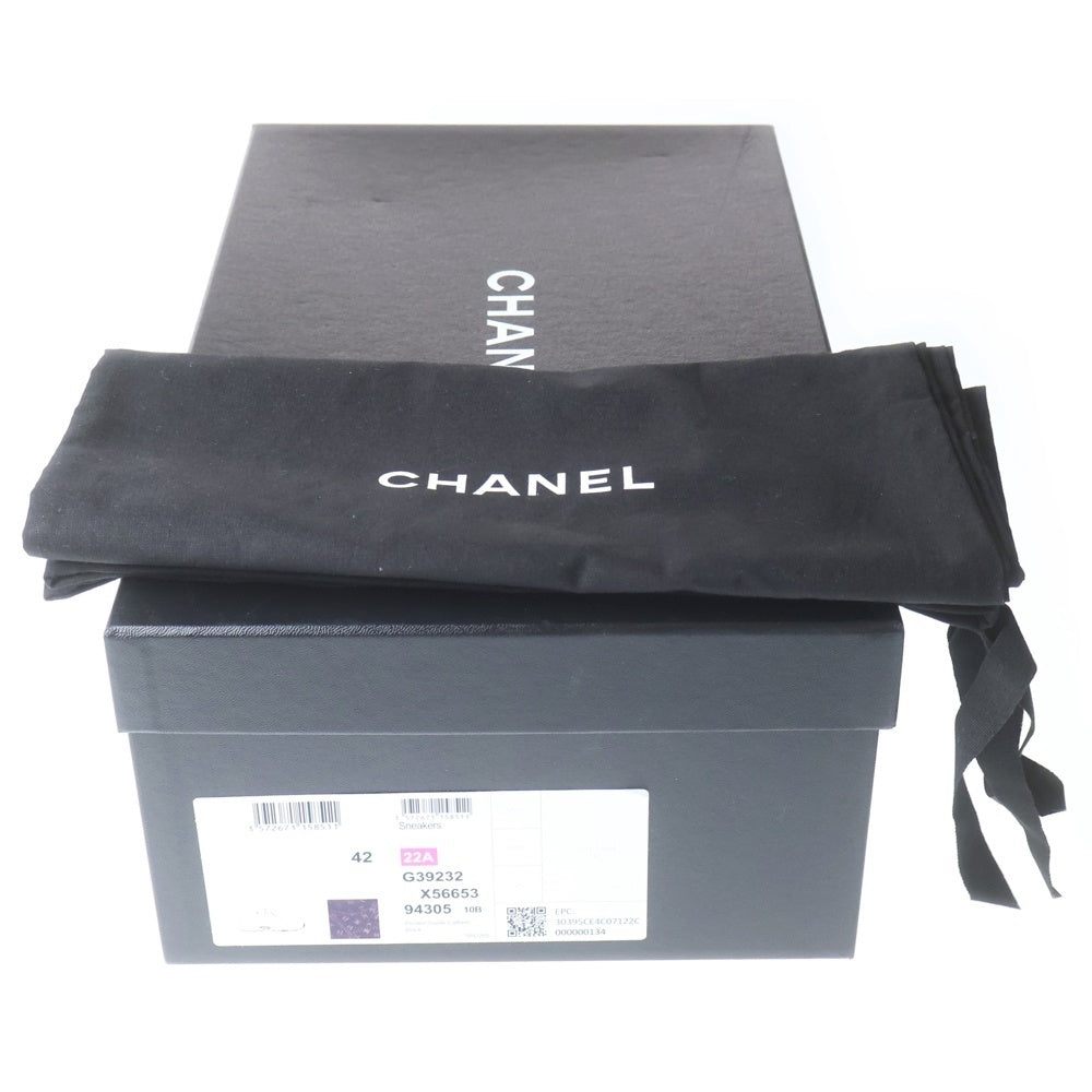 CHANEL(シャネル) 22AW ココマーク スウェード ローカットスニーカー ブラック G39232