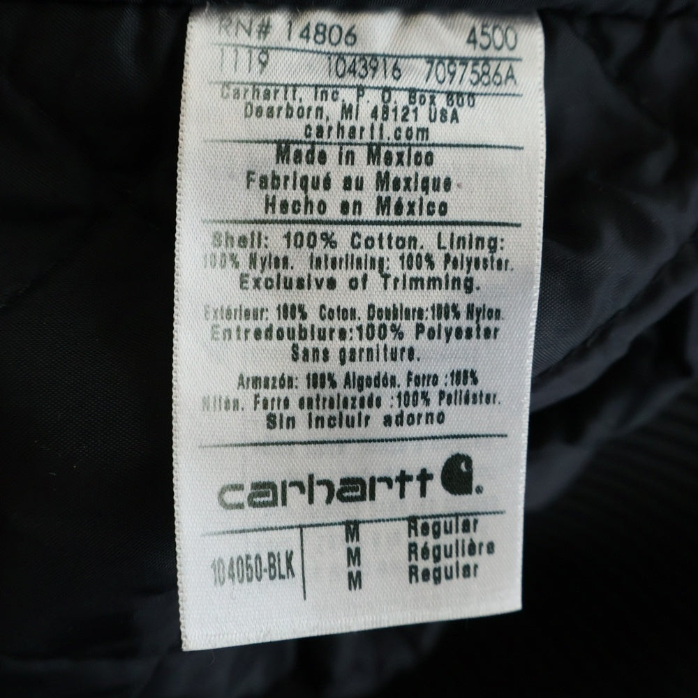 CARHARTT(カーハート) WASHED DUCK INSULATED ACTIVE JACKET ウォッシュド ダック インシュレイテッド アクティブジャケット ブラック 104050
