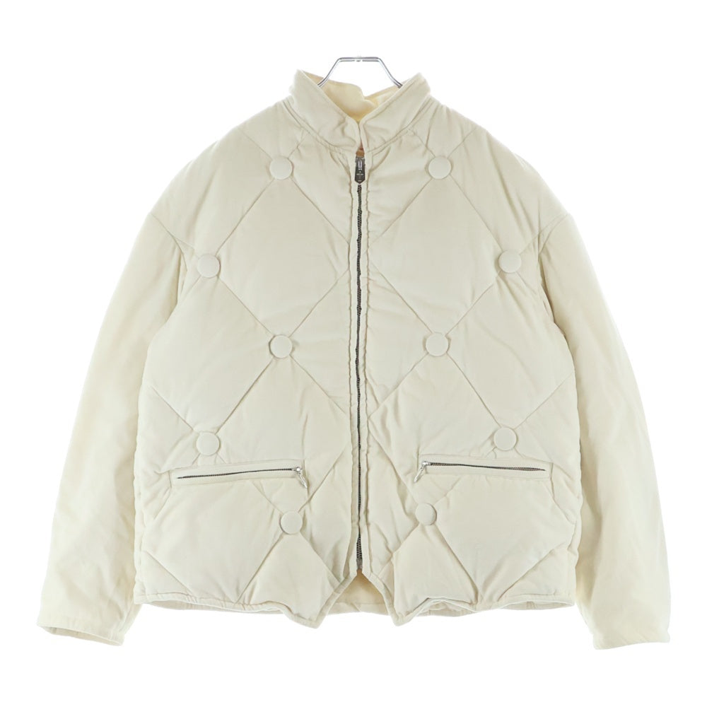 MASU(エムエーエスユー) 23AW VELVET SOFA DOWN JACKET ベルベット ソファ ジップアップダウンジャケット アイボリー MMFW-BL0121Z