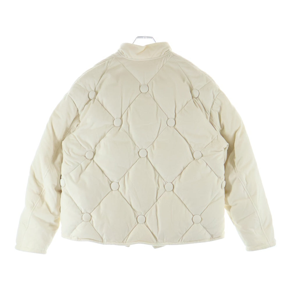MASU(エムエーエスユー) 23AW VELVET SOFA DOWN JACKET ベルベット ソファ ジップアップダウンジャケット アイボリー MMFW-BL0121Z