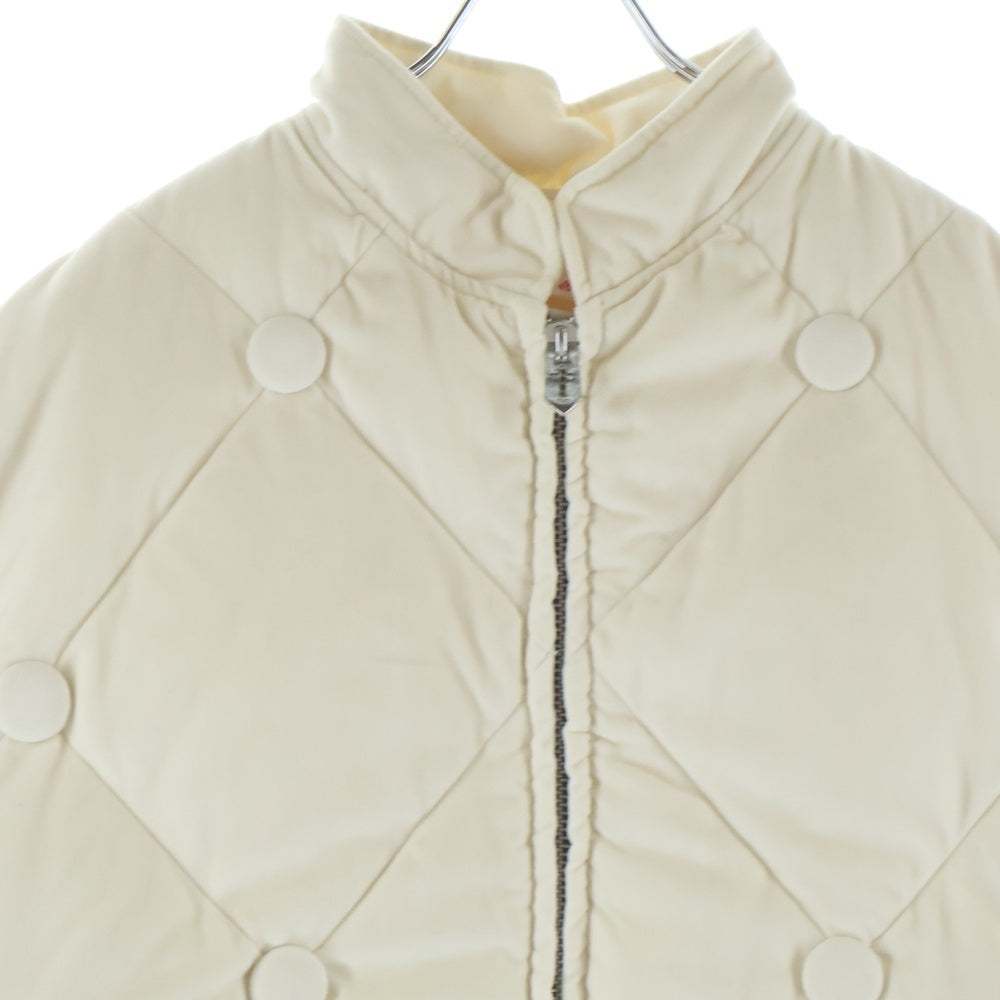 MASU(エムエーエスユー) 23AW VELVET SOFA DOWN JACKET ベルベット ソファ ジップアップダウンジャケット アイボリー MMFW-BL0121Z