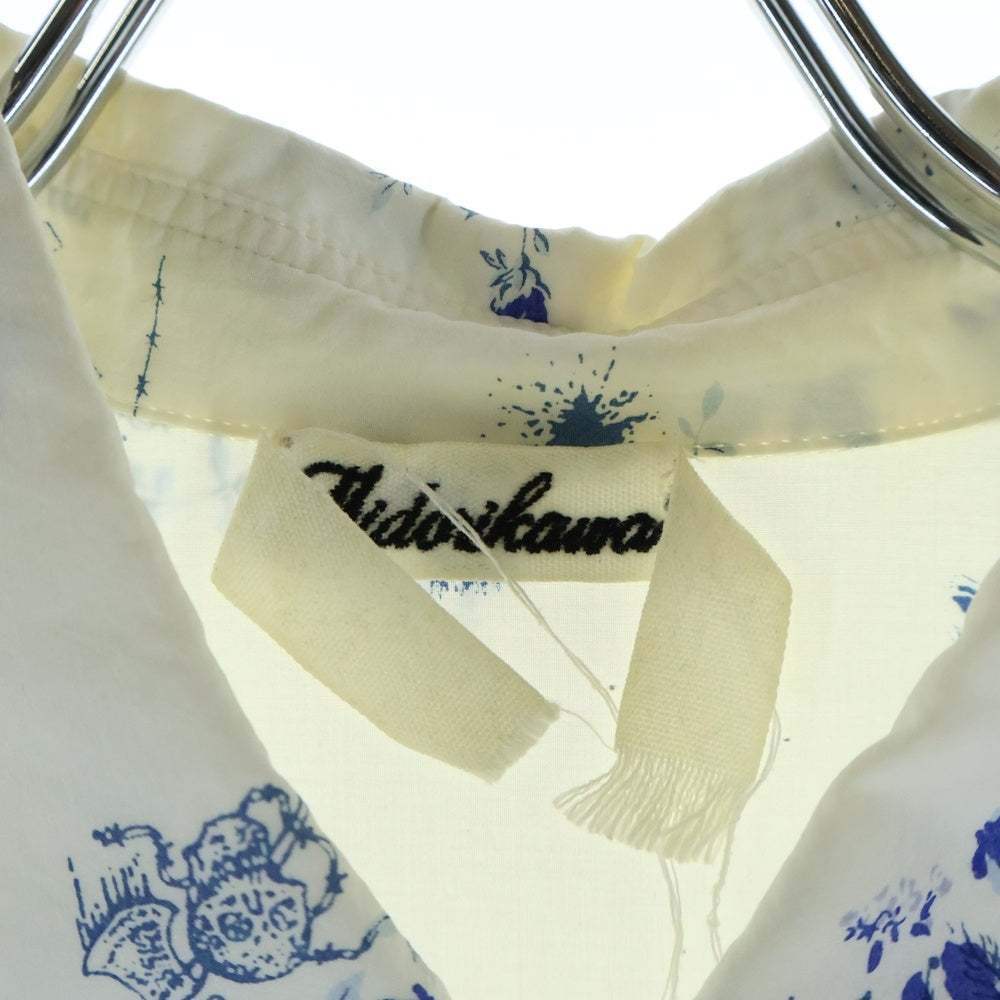 midorikawa(ミドリカワ) 19SS 花柄 ロングスリーブ シャツ ホワイト/ブルー MID19SS-SH04A