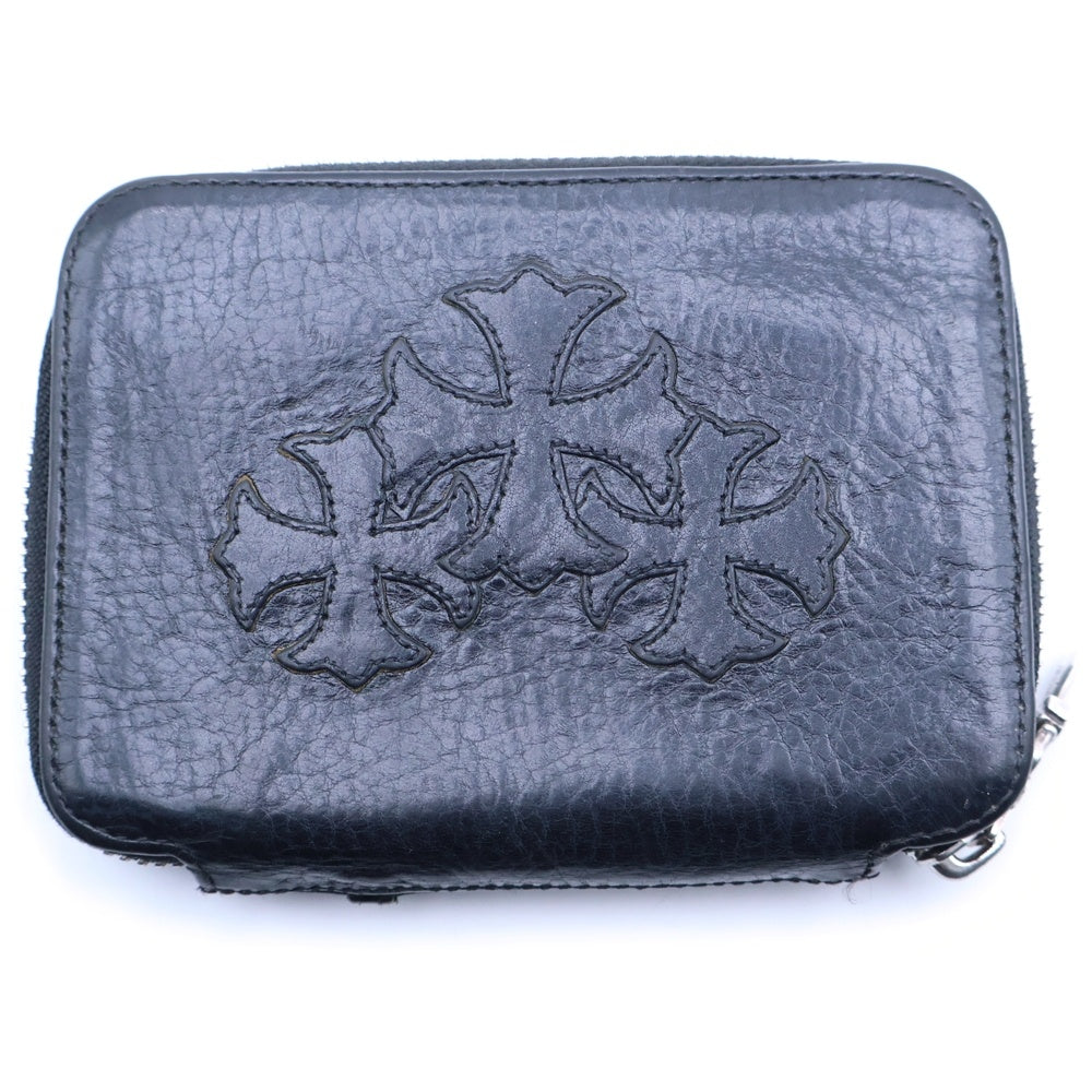 CHROME HEARTS(クロムハーツ) BABY BANK ROBBER ベイビー バンクローバーコインパース付き レザーウォレット 財布 ブラック