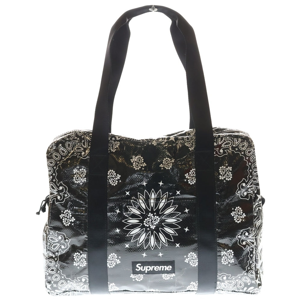SUPREME(シュプリーム) 21SS Bandana Tarp Duffle Bag バンダナタープ ボックスロゴ ショルダーハンドダッフルバッグ ブラック