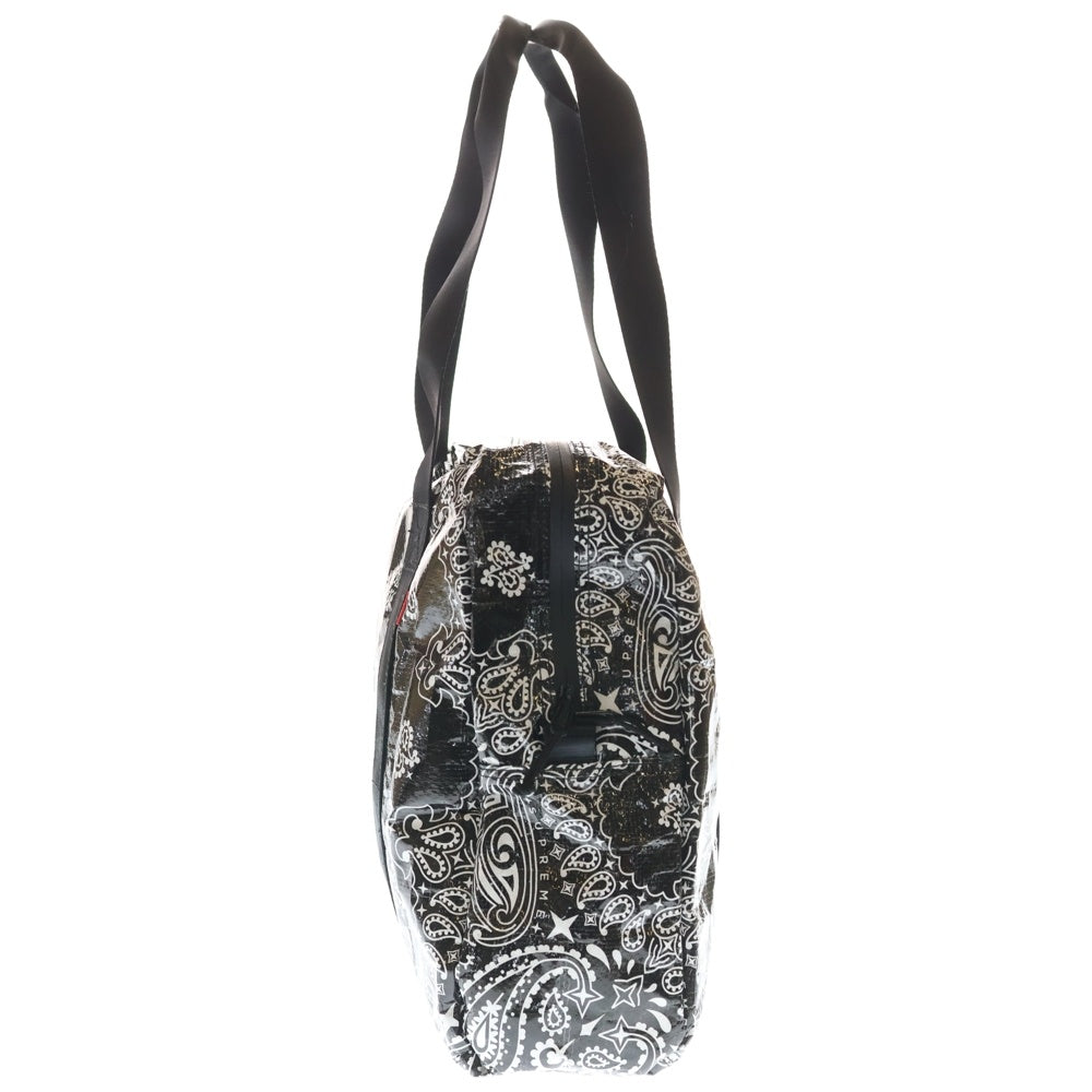 SUPREME(シュプリーム) 21SS Bandana Tarp Duffle Bag バンダナタープ ボックスロゴ ショルダーハンドダッフルバッグ ブラック