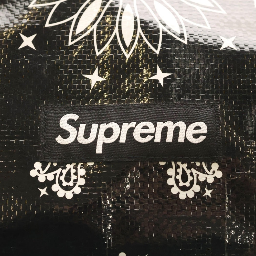 SUPREME(シュプリーム) 21SS Bandana Tarp Duffle Bag バンダナタープ ボックスロゴ ショルダーハンドダッフルバッグ ブラック
