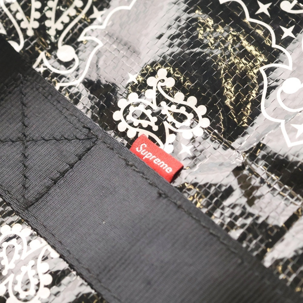 SUPREME(シュプリーム) 21SS Bandana Tarp Duffle Bag バンダナタープ ボックスロゴ ショルダーハンドダッフルバッグ ブラック