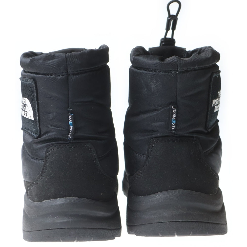 THE NORTH FACE(ザノースフェイス) 22AW NUPTSE BOOTIE WP LOGO SHORT TNF ヌプシ ブーティ ウォータープルーフ ショートブーツ レディース ブラック US5/23cm NF52280