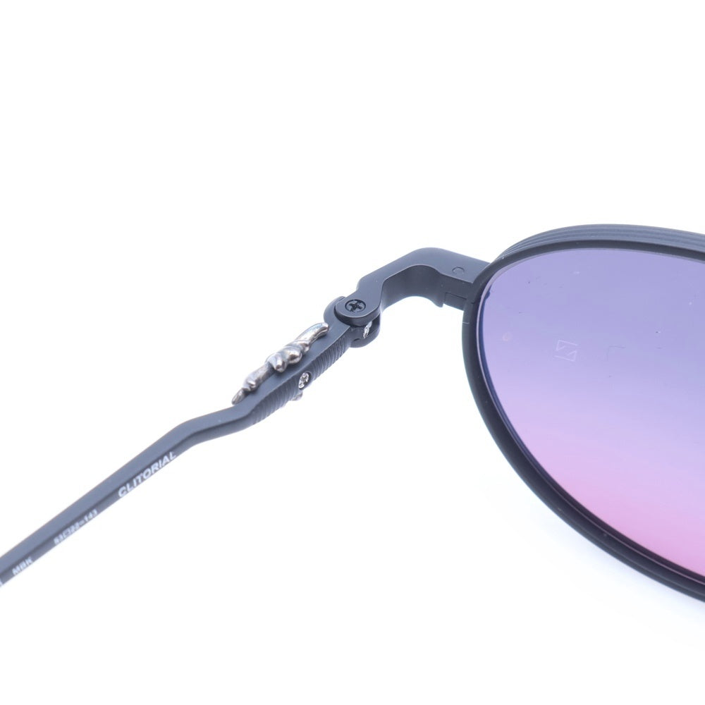 CHROME HEARTS(クロムハーツ) CLITORIAL CHクロステンプル オーバルフレーム サングラス メガネ ブラック