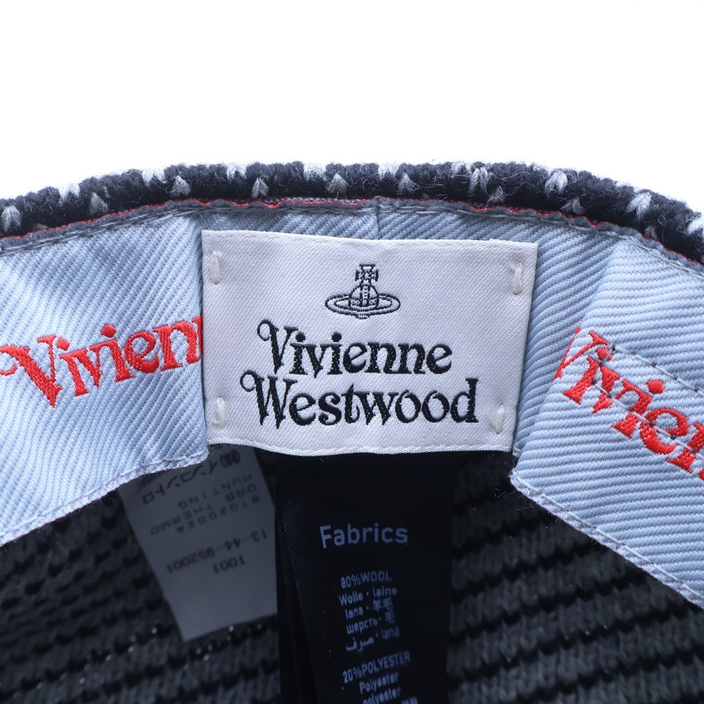 Vivienne Westwood(ヴィヴィアンウエストウッド) ORB THERMO HUNTING オーブ サーモ ハンチング帽 帽子 キャップ ブラック 1344952001