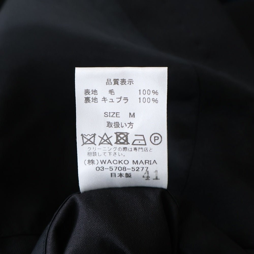WACKO MARIA(ワコマリア) DORMEUIL SINGLE BREASTED JACKET/PLEATED TROUSERS TYPE-2 セットアップ スーツ ブラック
