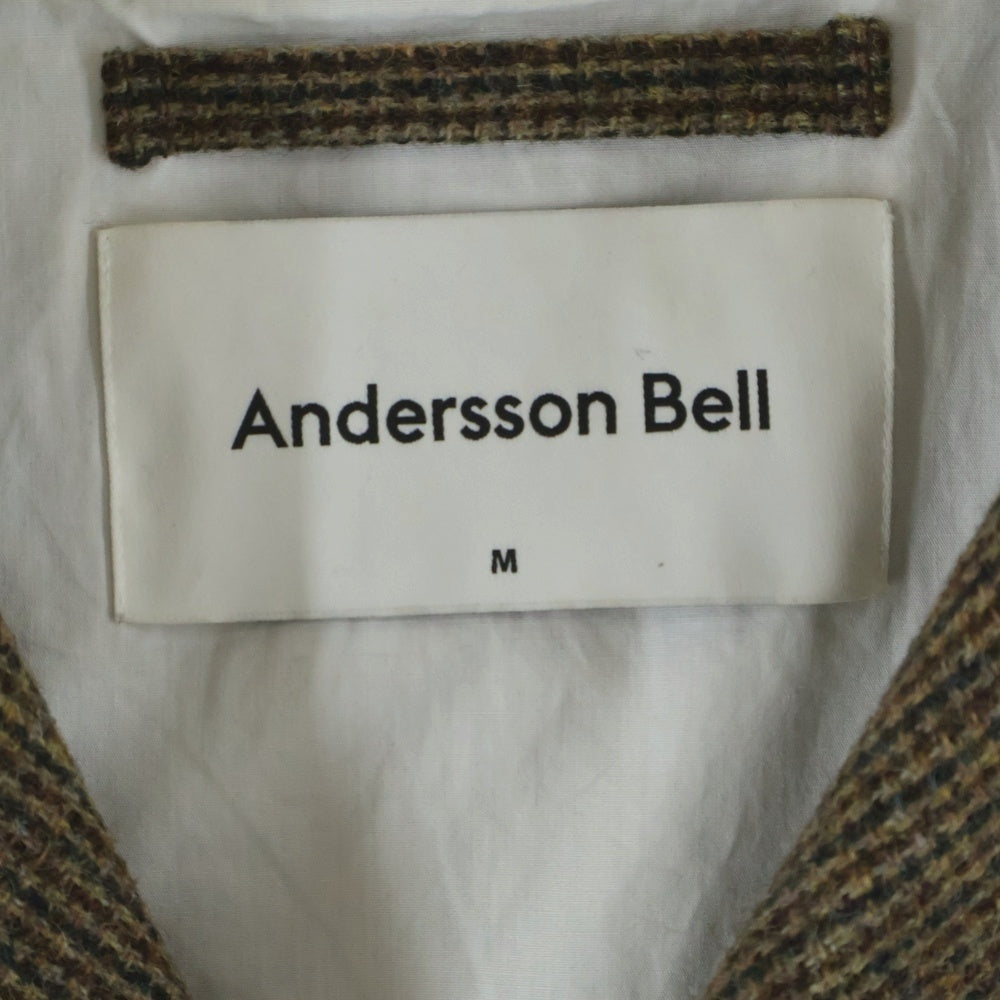 ADSB ANDERSSON BELL(アンダースンベル) ダブルブレステッドコート チェック ブラウン