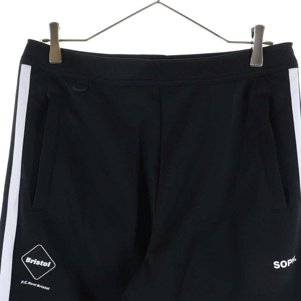 F.C.R.B./F.C.Real Bristol/FCRB(エフシーアールビー/エフシーレアルブリストル) 25SS TRAINING TRACK PANTS ロゴパッチ サイドライン トレーニング トラックパンツ ブラック FCRB-250064