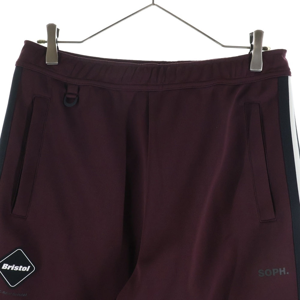 F.C.R.B./F.C.Real Bristol/FCRB(エフシーアールビー/エフシーレアルブリストル) 25AW TRAINING TRACK PANTS ロゴパッチ サイドライン トレーニング トラックパンツ ワインレッド FCRB-252085