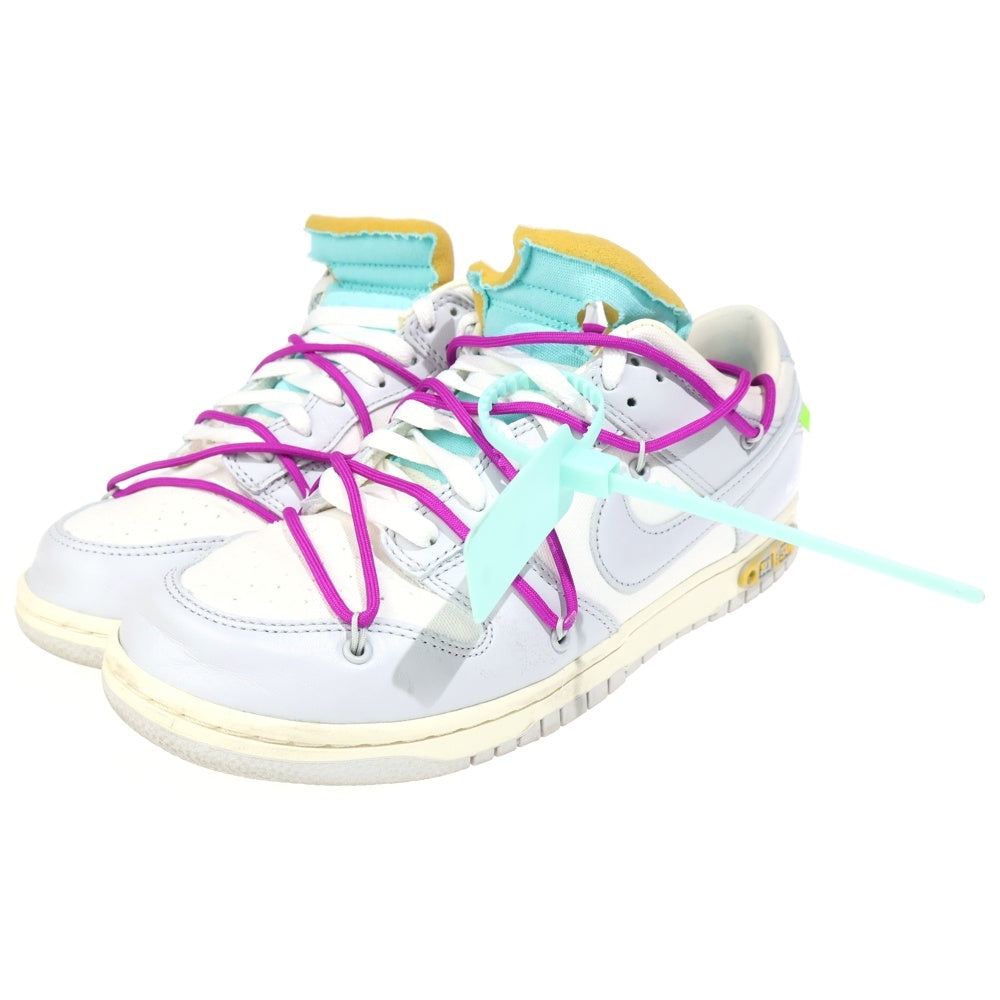 NIKE(ナイキ) ×OFF-WHITE DUNK LOW 1 OF 50 21 オフホワイト ダンク ローカットスニーカー グレー/ホワイト US10/28cm DM1602-100