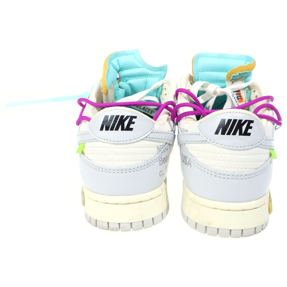 NIKE(ナイキ) ×OFF-WHITE DUNK LOW 1 OF 50 21 オフホワイト ダンク ローカットスニーカー グレー/ホワイト US10/28cm DM1602-100