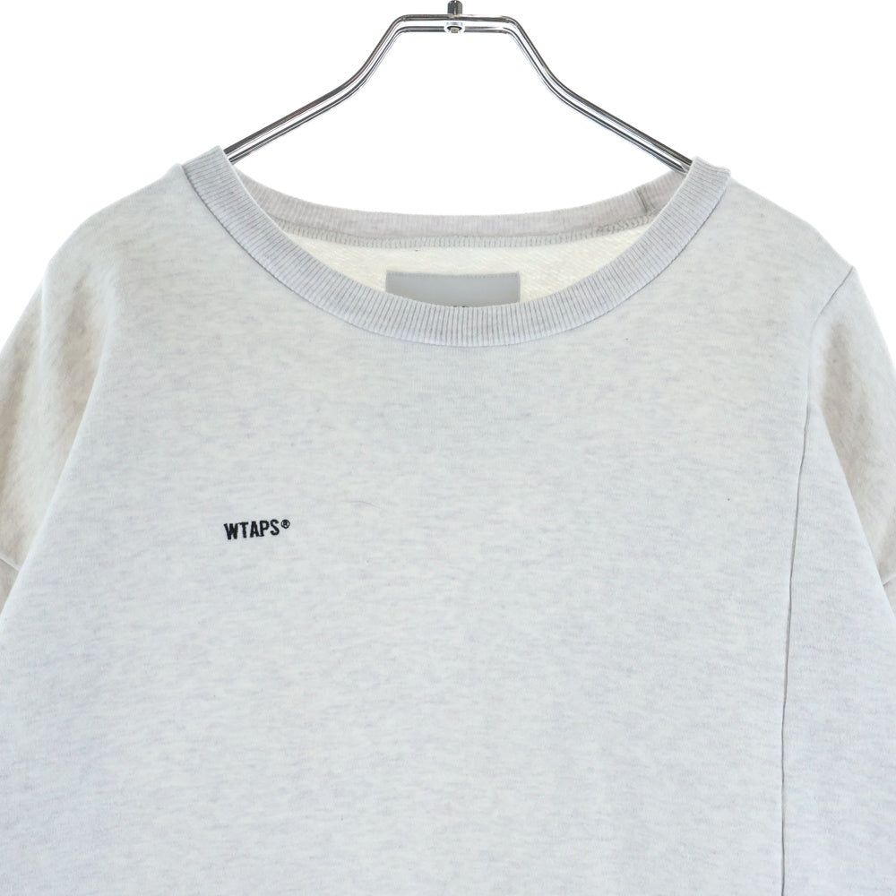 WTAPS(ダブルタップス) 19AW × NEIGHBORHOOD RIPPER CREW NECK ネイバーフッド リッパー アシンメトリー バックプリント クルーネックスウェットトレーナー グレー 192ATNHD-CSM02S