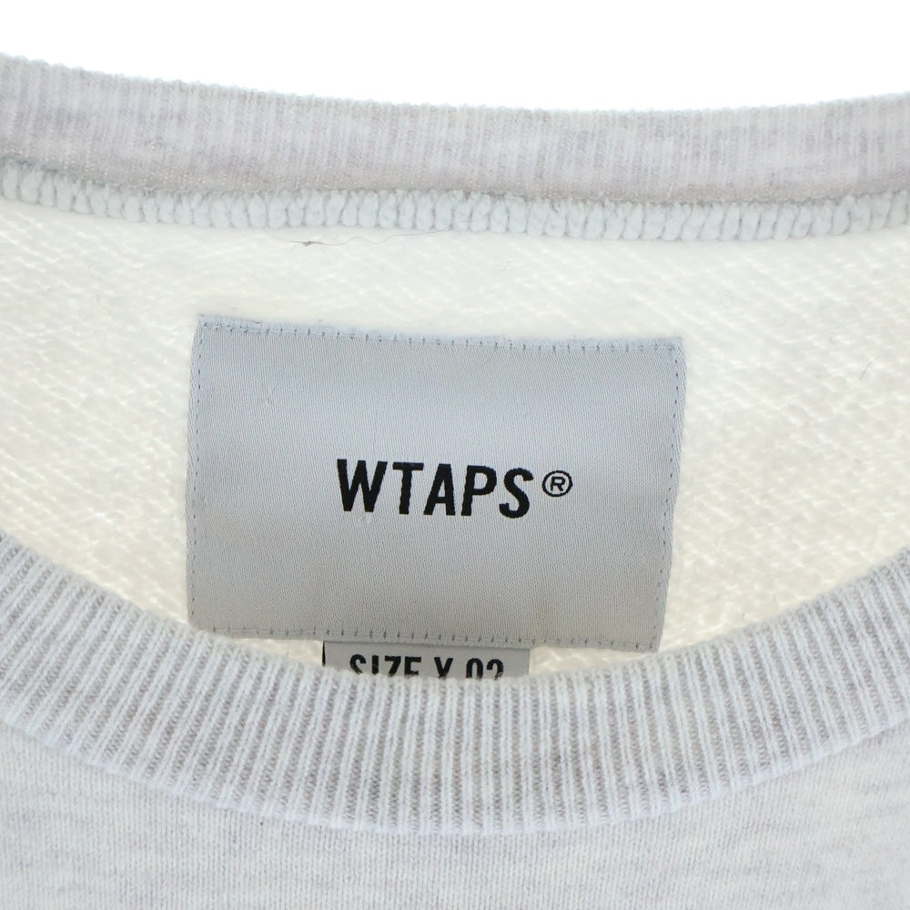 WTAPS(ダブルタップス) 19AW × NEIGHBORHOOD RIPPER CREW NECK ネイバーフッド リッパー アシンメトリー バックプリント クルーネックスウェットトレーナー グレー 192ATNHD-CSM02S