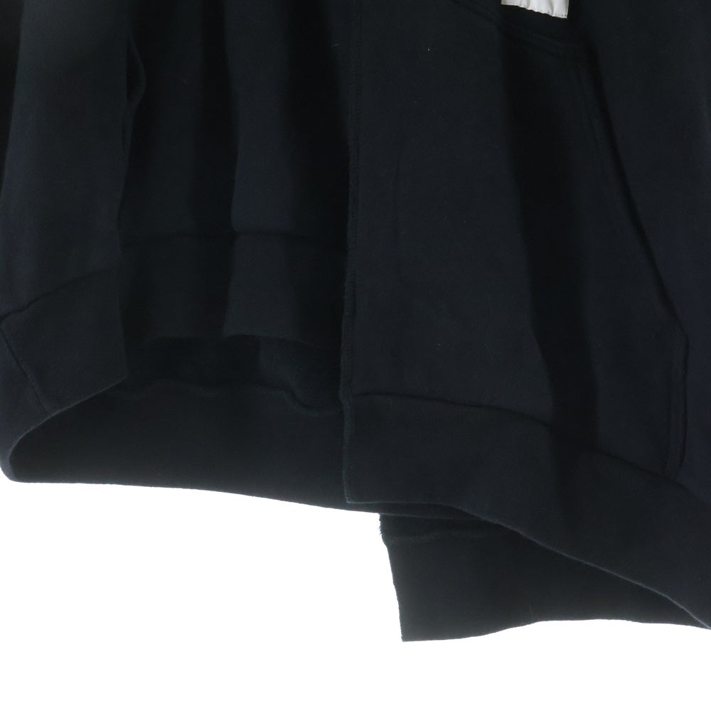 WTAPS(ダブルタップス) 21SS RAGS HOODED ラグス カンガルーポケット アシンメトリー プルオーバースウェットパーカー ブラック 211ATDT-CSM39