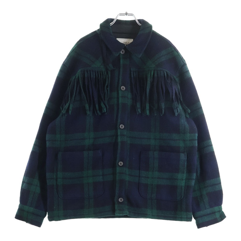 KITH(キス) 24AW BONDED WOOL ABEL SHIRT ボンデッド ボタンアップ ウールチェックシャツ グリーン/ブルー