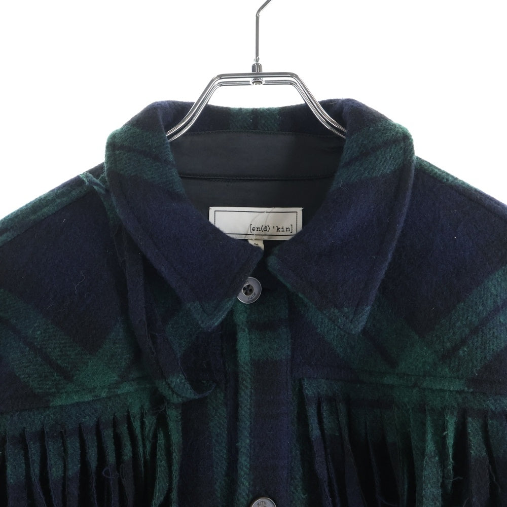 KITH(キス) 24AW BONDED WOOL ABEL SHIRT ボンデッド ボタンアップ ウールチェックシャツ グリーン/ブルー