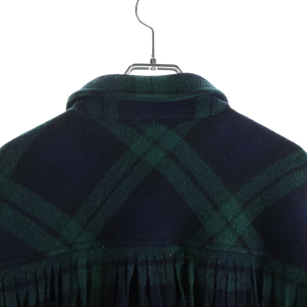 KITH(キス) 24AW BONDED WOOL ABEL SHIRT ボンデッド ボタンアップ ウールチェックシャツ グリーン/ブルー