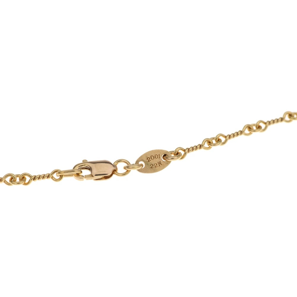 CHROME HEARTS(クロムハーツ) 22K NECKCHAIN T18 ツイストチェーンネックレス 18inch ゴールドBCA014