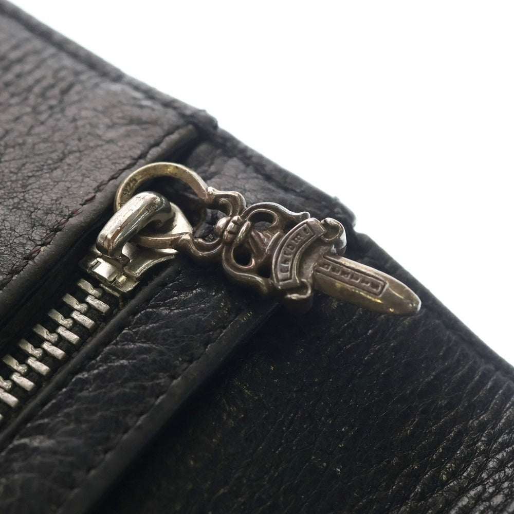 CHROME HEARTS(クロムハーツ) WAVE ウェーブ レザーウォレット 財布 ブラックBCA375