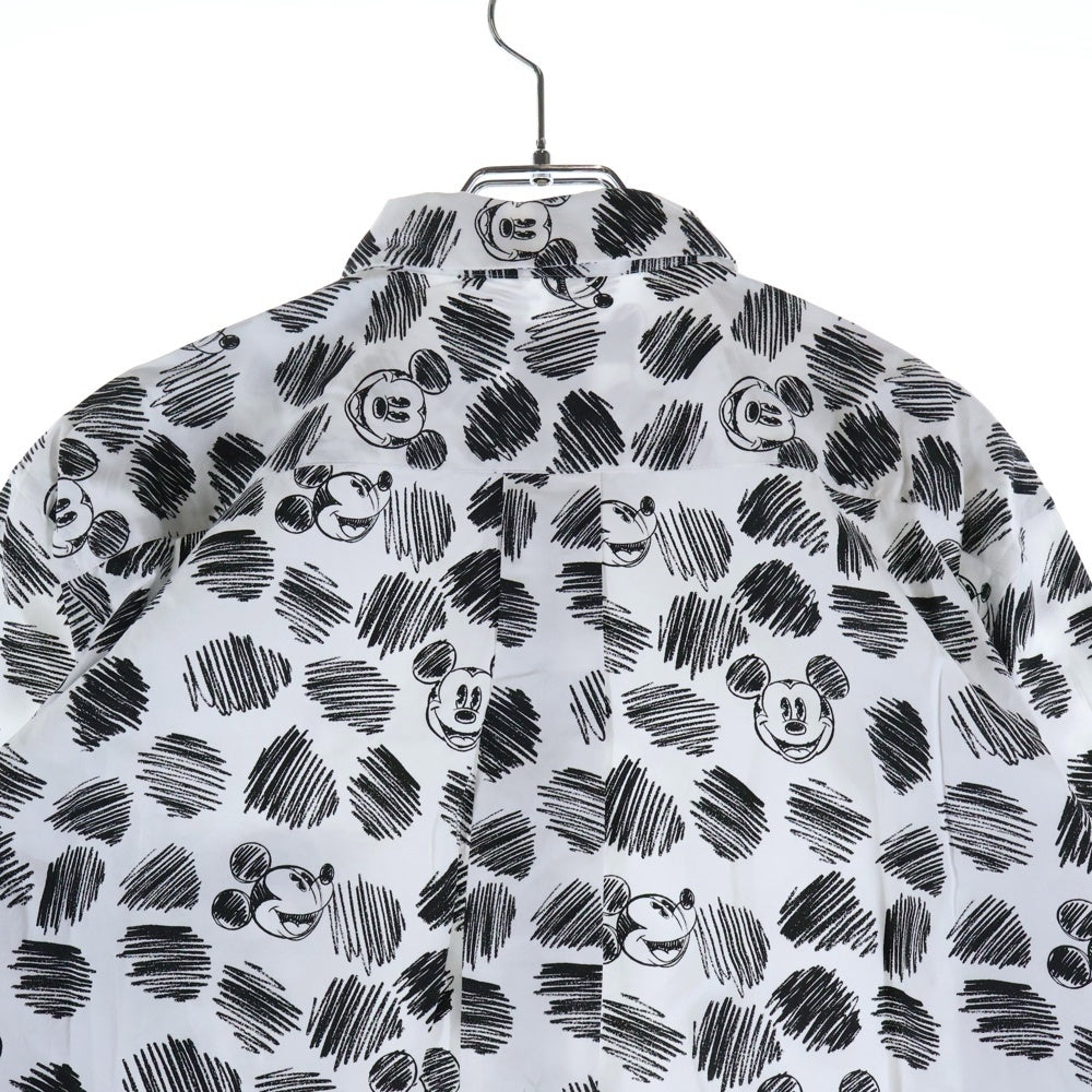 COMME des GARCONS HOMME DEUX(コムデギャルソン オムドゥ) 22SS AD2021 × DISNEY mickey mouse ディズニー ミッキーマウス 総柄 長袖 シャツ ホワイト/ブラック DI‐B035