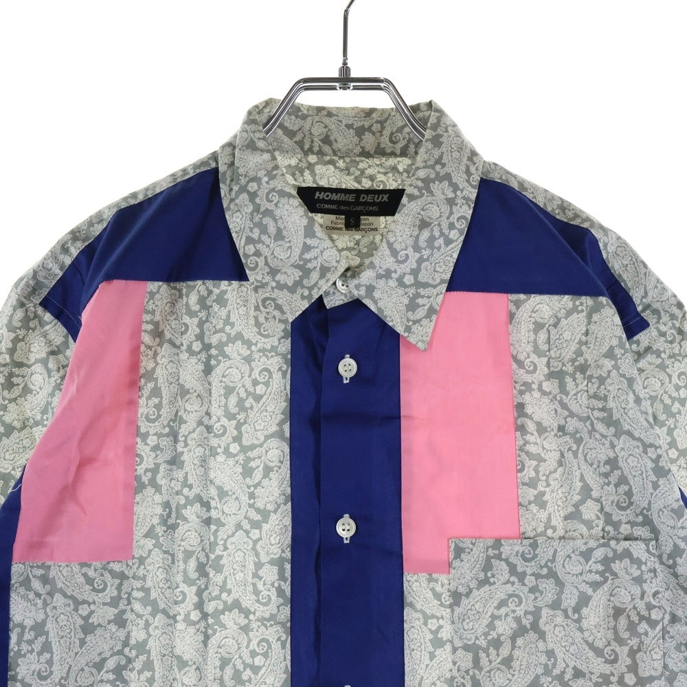 COMME des GARCONS HOMME DEUX(コムデギャルソン オムドゥ) 18AW AD2018 パッチワーク ペイズリー 長袖 シャツ マルチ DB‐B054