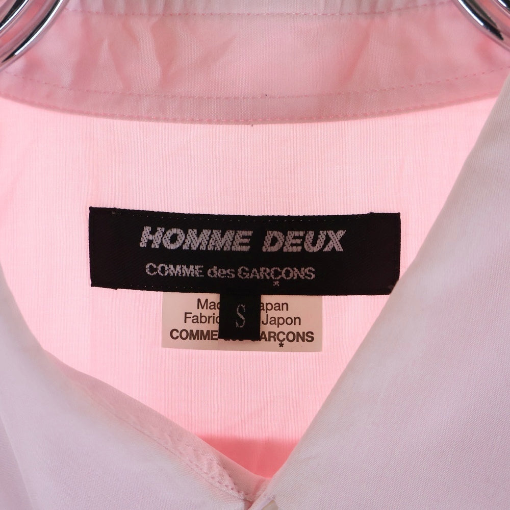 COMME des GARCONS HOMME DEUX(コムデギャルソン オムドゥ) 19SS AD2018 パッチワーク 長袖 シャツ ピンク DC‐B048