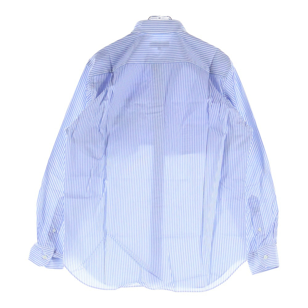 COMME des GARCONS HOMME(コムデギャルソンオム) AD2020 パッチワーク ストライプ 長袖 シャツ ブルー/ホワイト HG‐B022
