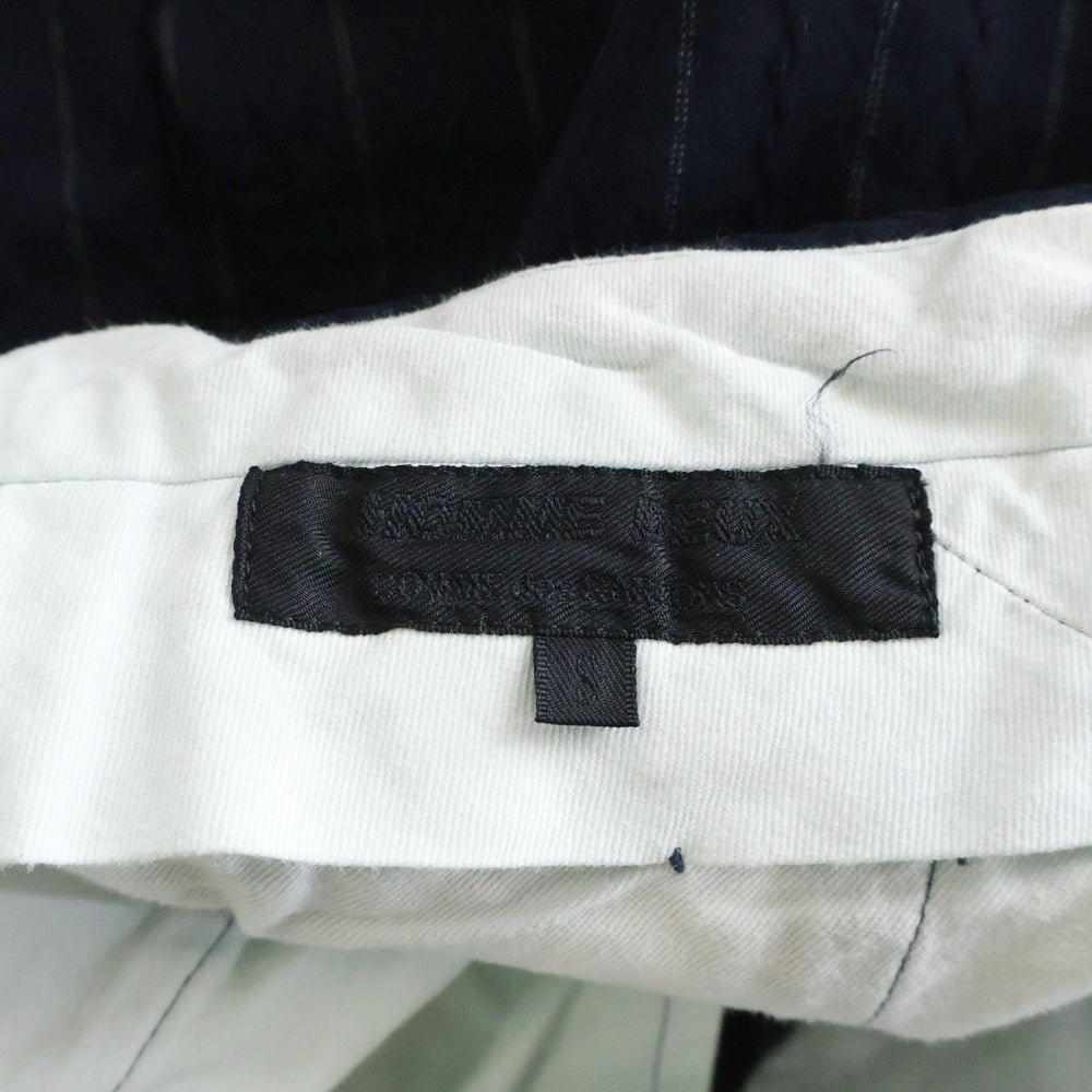 COMME des GARCONS HOMME DEUX(コムデギャルソン オムドゥ) 20SS AD2019 ポリ縮絨 セットアップ スーツ 製品染め ドローコード テーラード ジャケット 1タック テーパードパンツ ネイビーDE-J034/DE-P034
