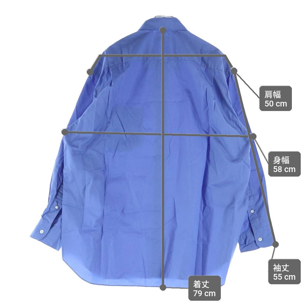 COMME des GARCONS HOMME(コムデギャルソンオム) 22SS AD2021 ロゴ プリント 長袖 シャツ ブルー HI‐B003