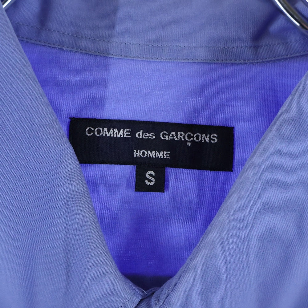 COMME des GARCONS HOMME(コムデギャルソンオム) AD2020 裾切替 パッチワーク 長袖 シャツ ブルー HG‐B016