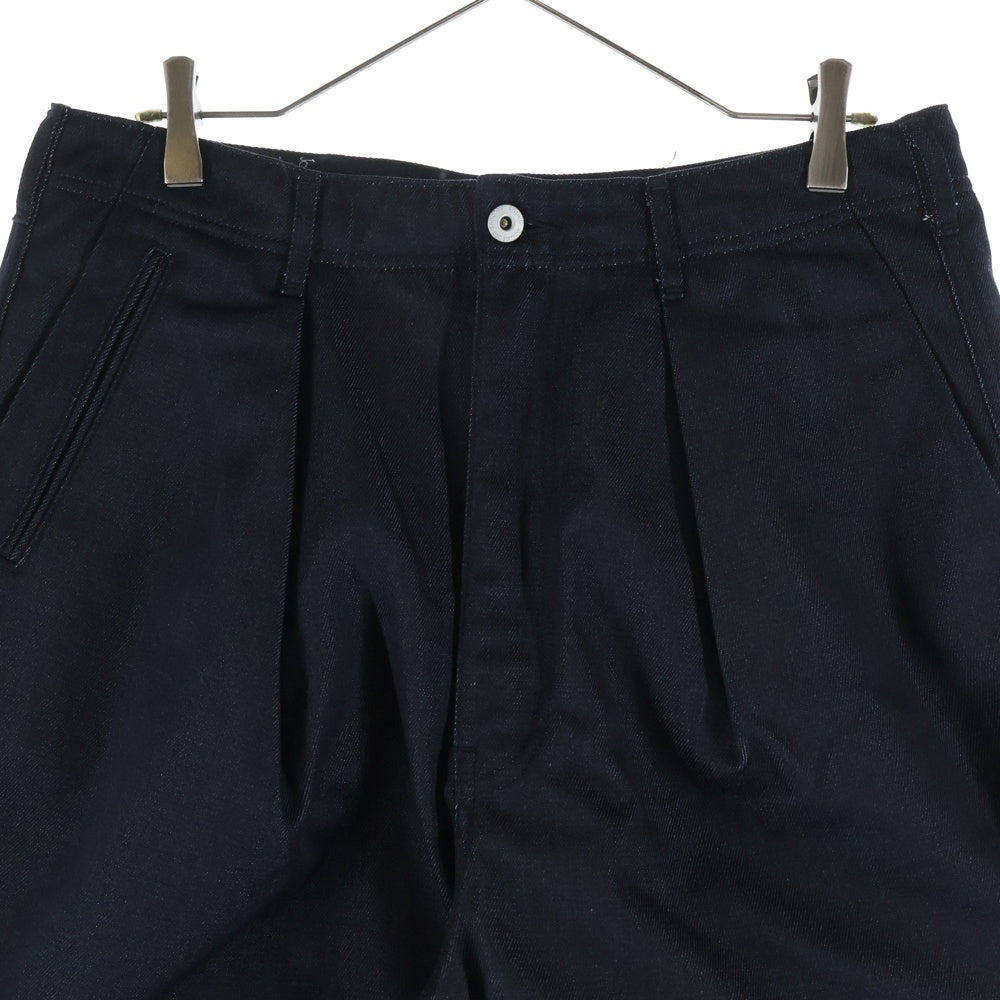 COMME des GARCONS HOMME(コムデギャルソンオム) 24SS AD2023 ジップフライ 1タック エステルデニムパンツ インディゴ HM-P017