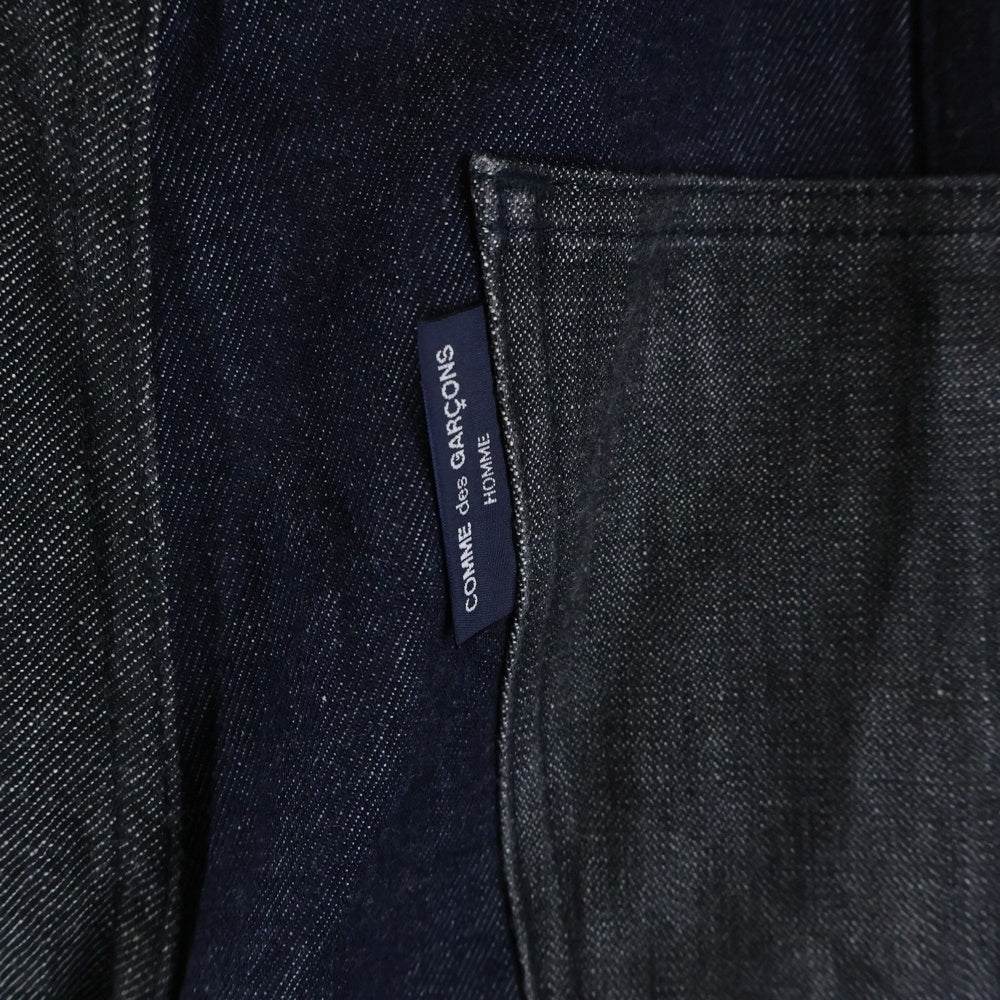 COMME des GARCONS HOMME(コムデギャルソンオム) 21AW AD2021 パッチワーク加工 デニムワイドパンツ インディゴ/ブラック HH-P012