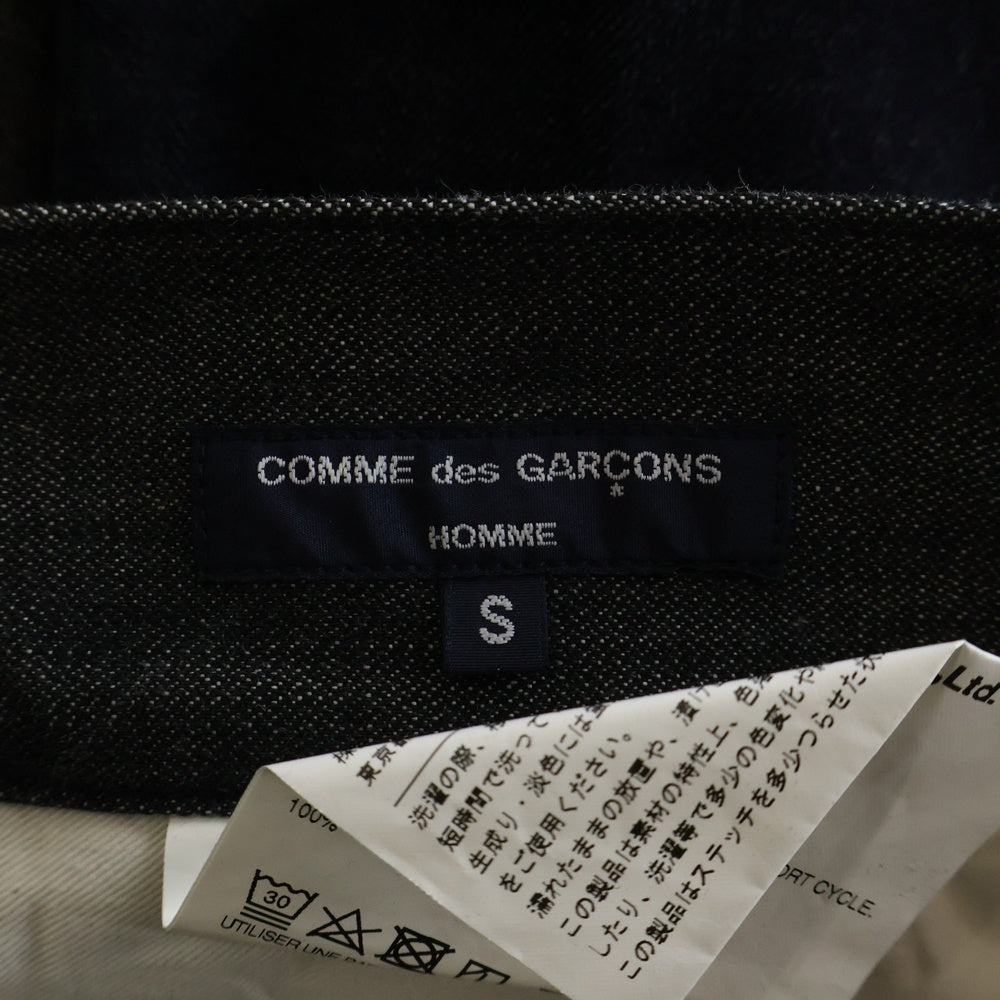 COMME des GARCONS HOMME(コムデギャルソンオム) 21AW AD2021 パッチワーク加工 デニムワイドパンツ インディゴ/ブラック HH-P012