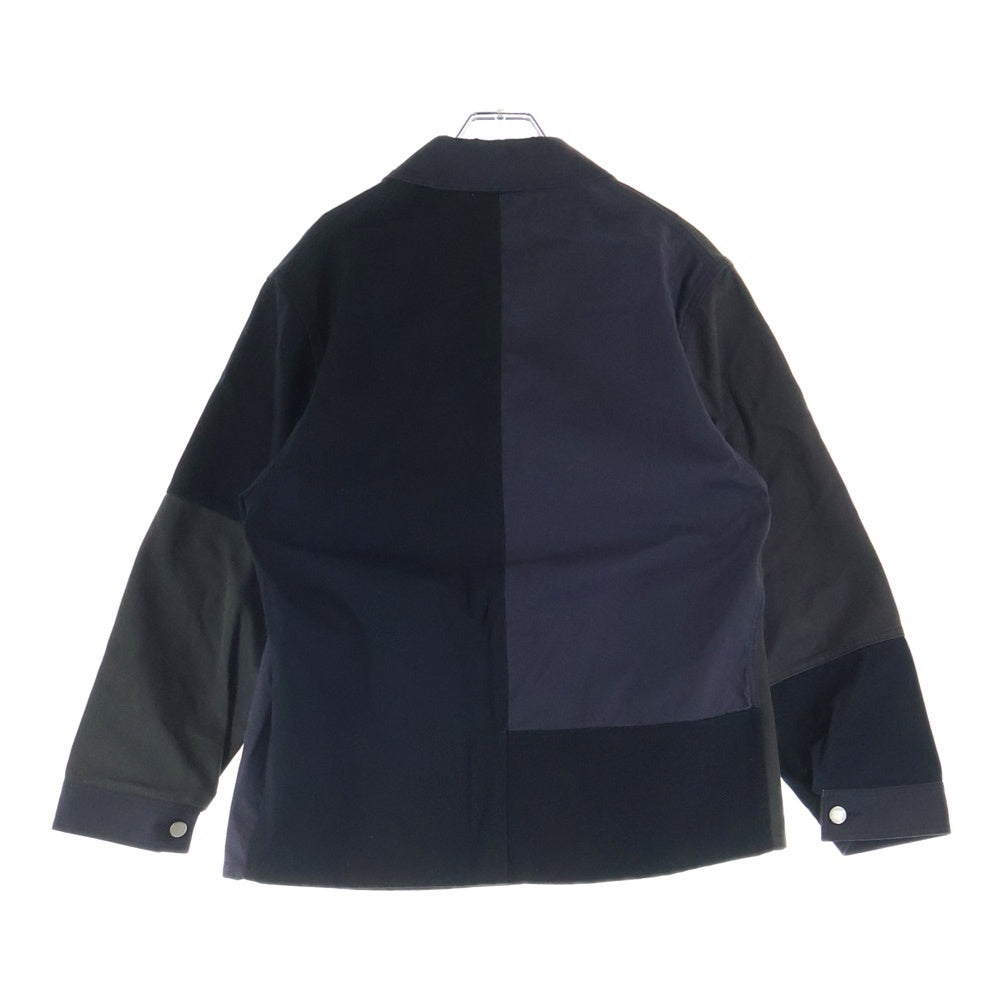 COMME des GARCONS HOMME(コムデギャルソンオム) AD2021 パッチワーク加工 カバーオール ジャケット ブラック/カーキ HH-J013