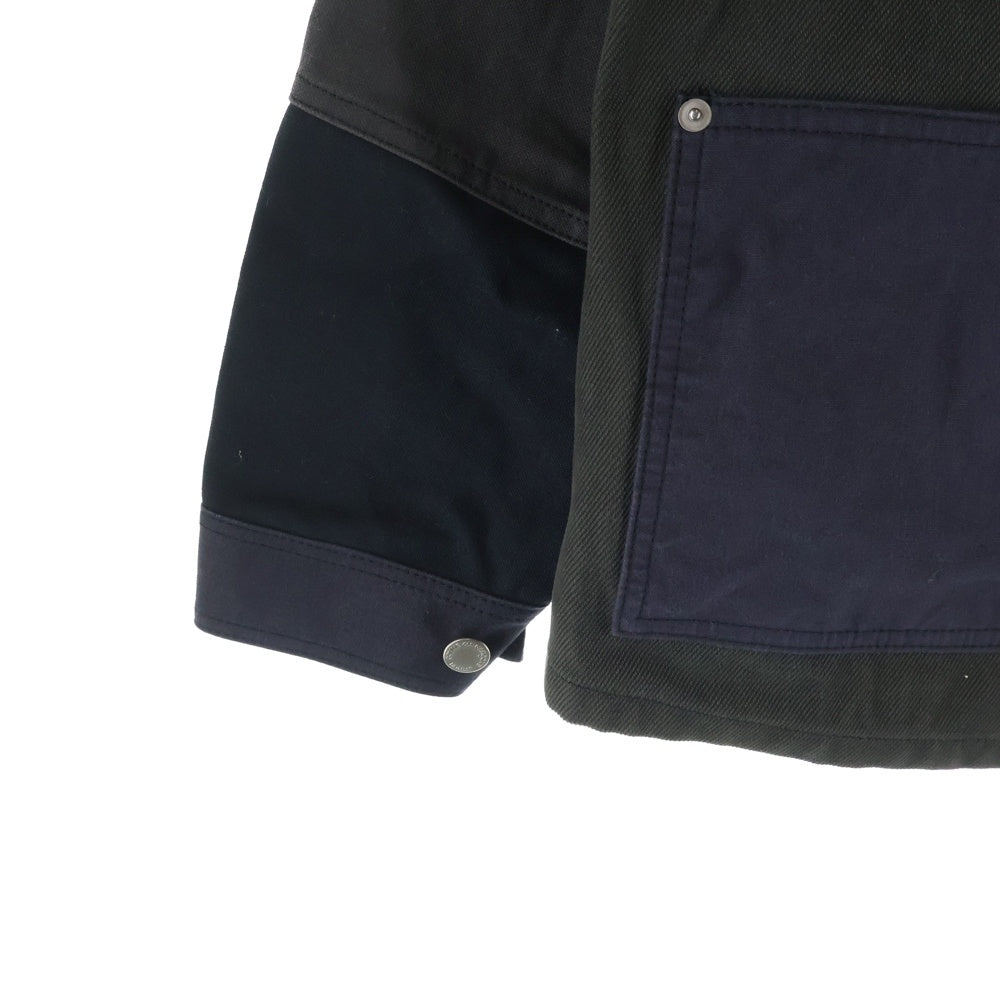 COMME des GARCONS HOMME(コムデギャルソンオム) AD2021 パッチワーク加工 カバーオール ジャケット ブラック/カーキ HH-J013