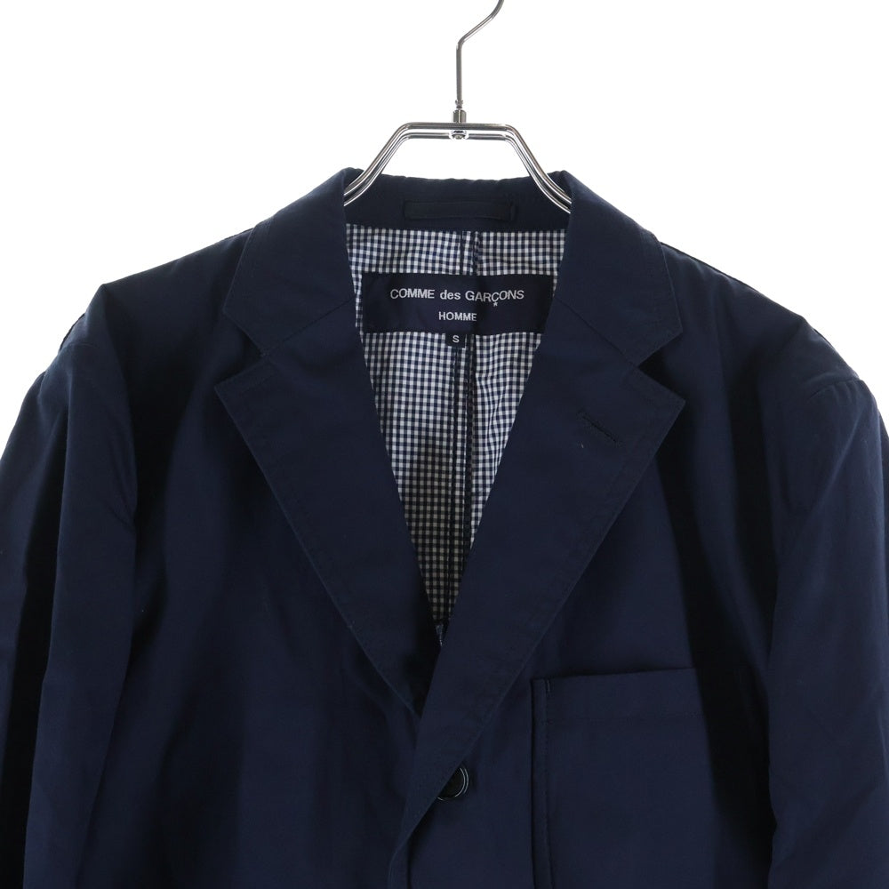 COMME des GARCONS HOMME(コムデギャルソンオム) 24SS AD2023 綿ブロードジャケット 3Bテーラードジャケット ネイビー HM-J103