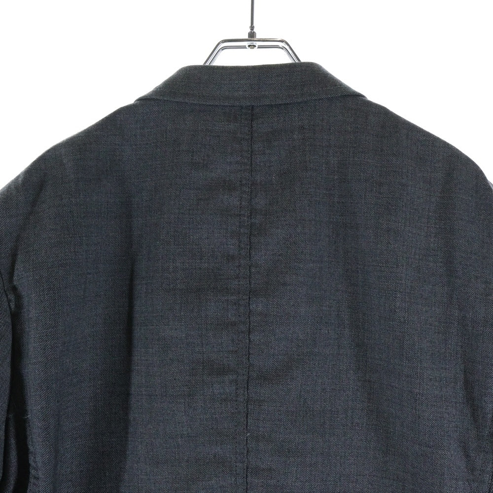 COMME des GARCONS HOMME(コムデギャルソンオム) 18AW AD2018 裏地チェック 3Bウールテーラードジャケット グレー HB-J019