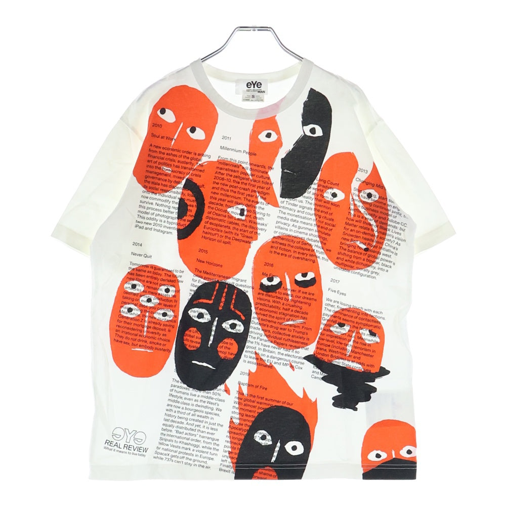 COMME des GARCONS(コムデギャルソン) 20AW AD2020 ×リアルレビュー フロントイラストプリント半袖Tシャツ WF-T909