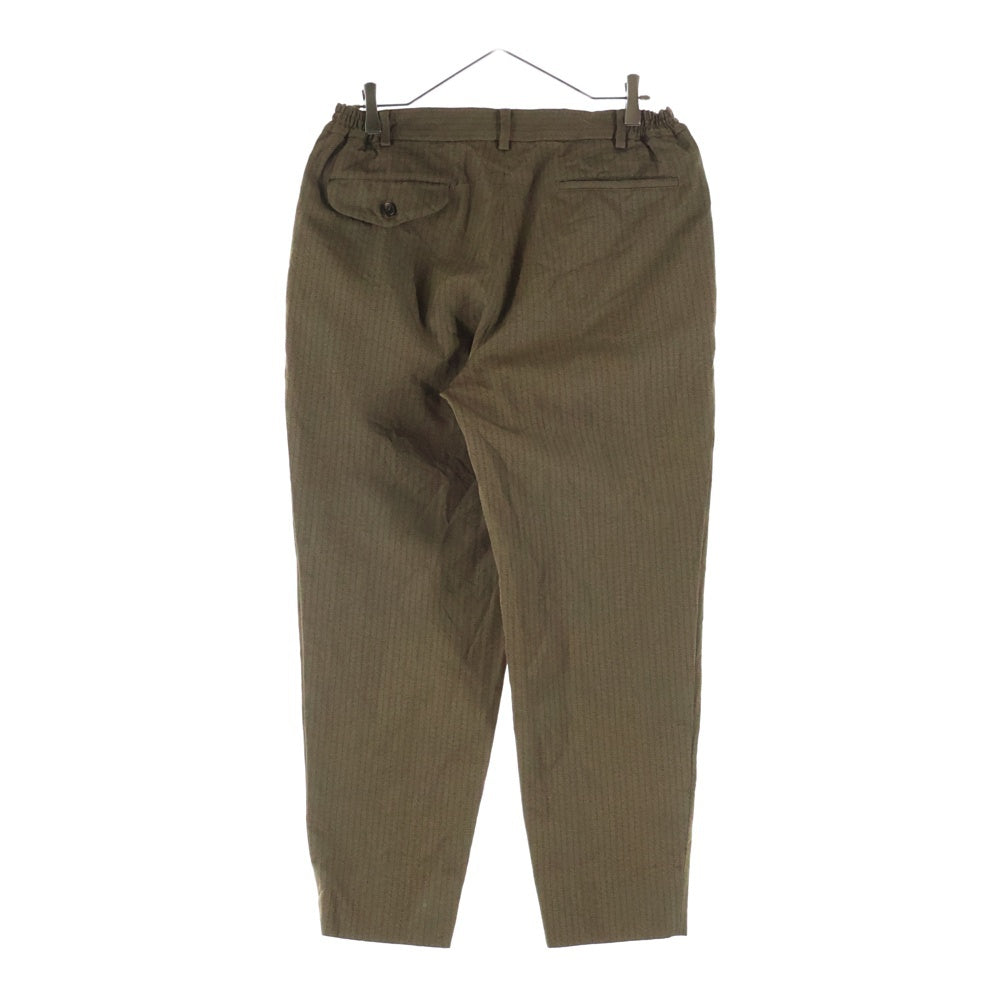 COMME des GARCONS HOMME DEUX(コムデギャルソン オムドゥ) 21SS AD2020 ストライプ キュプラ テーパードパンツ ブラウン DG-P030