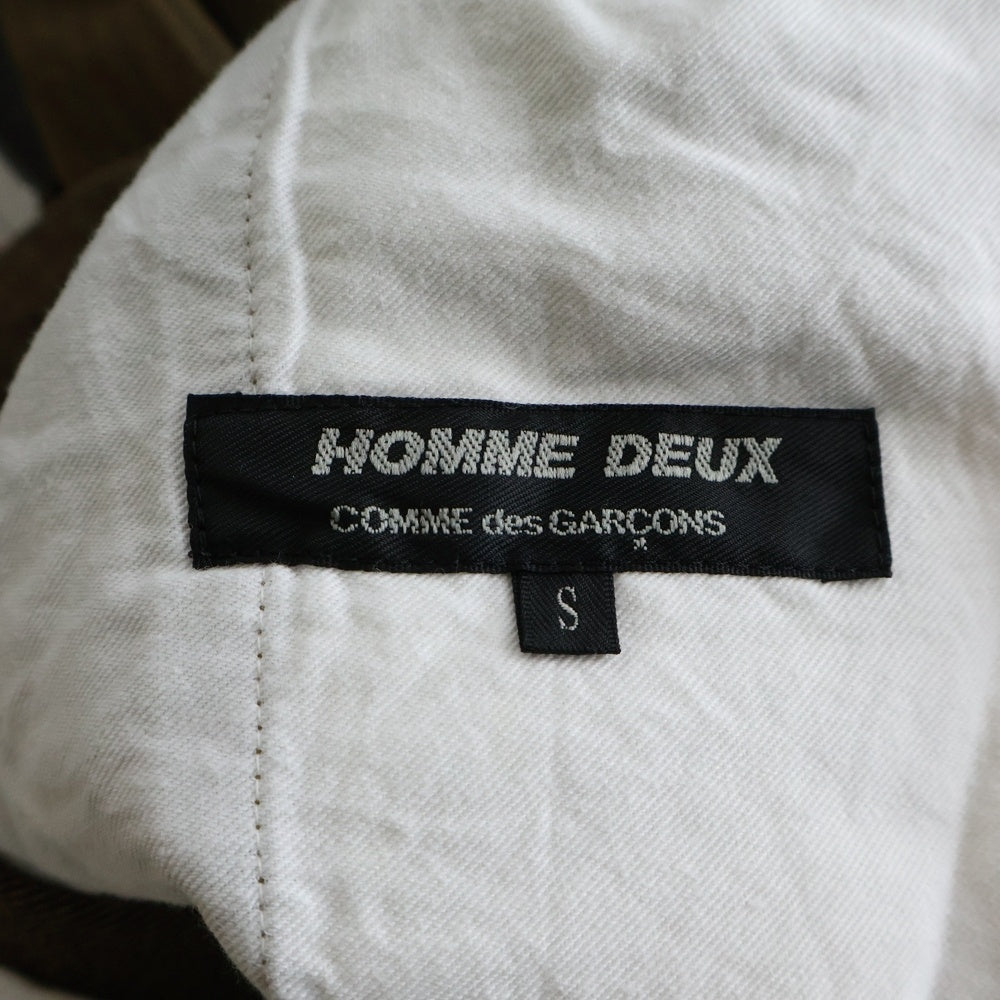 COMME des GARCONS HOMME DEUX(コムデギャルソン オムドゥ) 21SS AD2020 ストライプ キュプラ テーパードパンツ ブラウン DG-P030