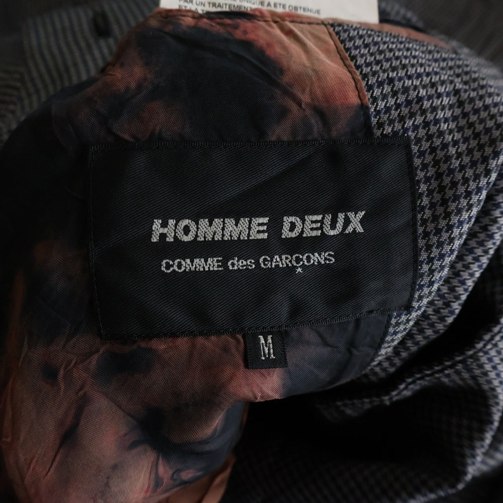 COMME des GARCONS HOMME DEUX(コムデギャルソン オムドゥ) 21SS AD2020 千鳥格子 シングルテーラードジャケット グレー DG-J043