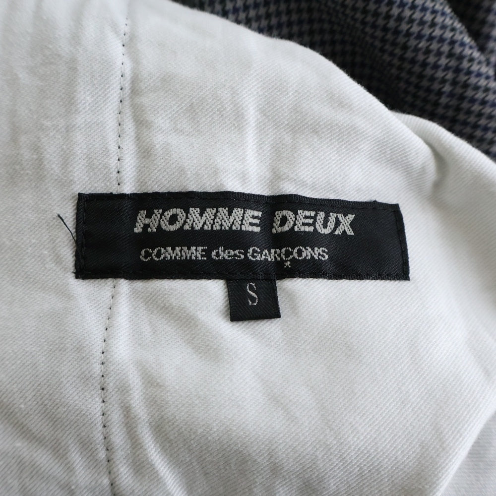 COMME des GARCONS HOMME DEUX(コムデギャルソン オムドゥ) 21SS AD2020 千鳥格子 テーパードスラックスパンツ グレー DG-P047
